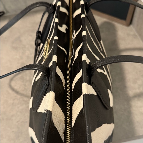 Coach Taxi Zip Top Tote in Zebra Print! GUC!! - Picture 10 of 15